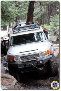 FJ cruiser on rubicon trail