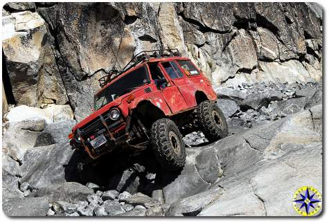 red land cruiser Little Sluice rubicon trail