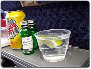 drinks on airplane
