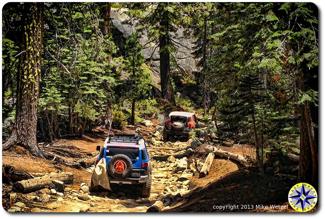 fj cruisers on rubicon trail