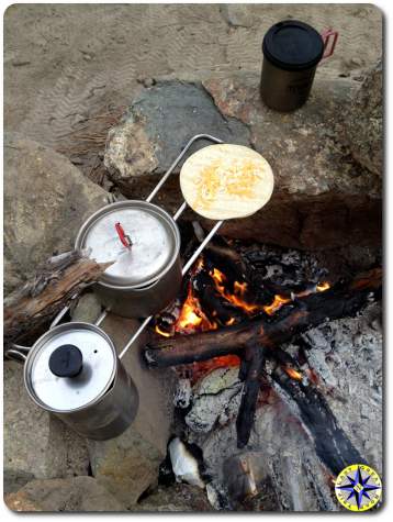 cooking over open fire