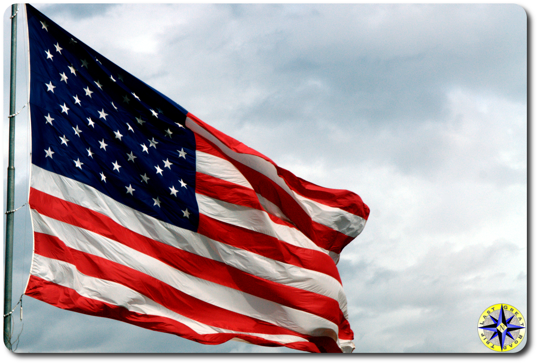 american flag wind