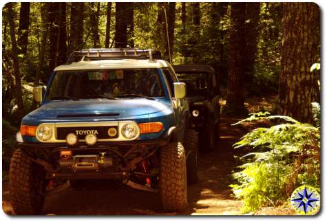 voodoo blue toyota fj cruiser woods