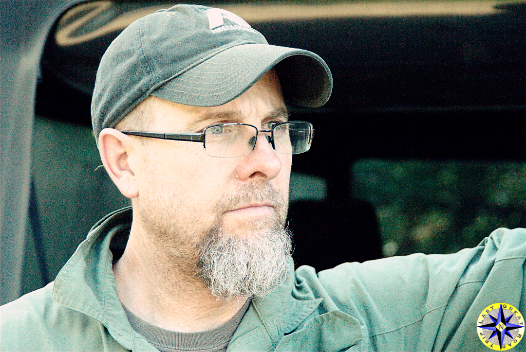 explorer gazing into distance