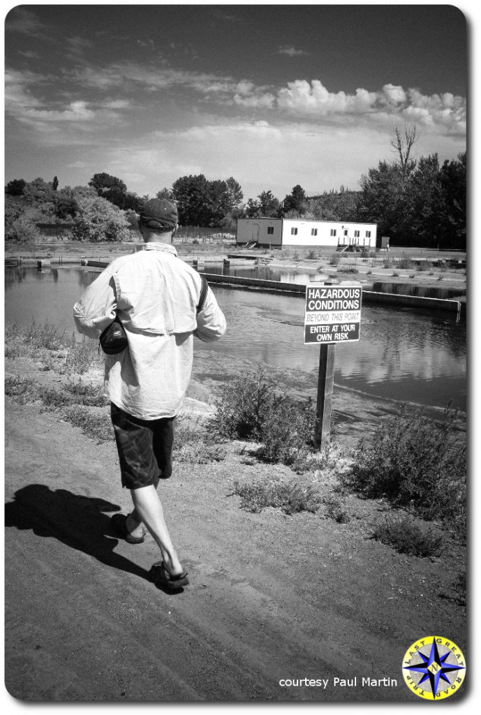 walking past hazardous conditions sign