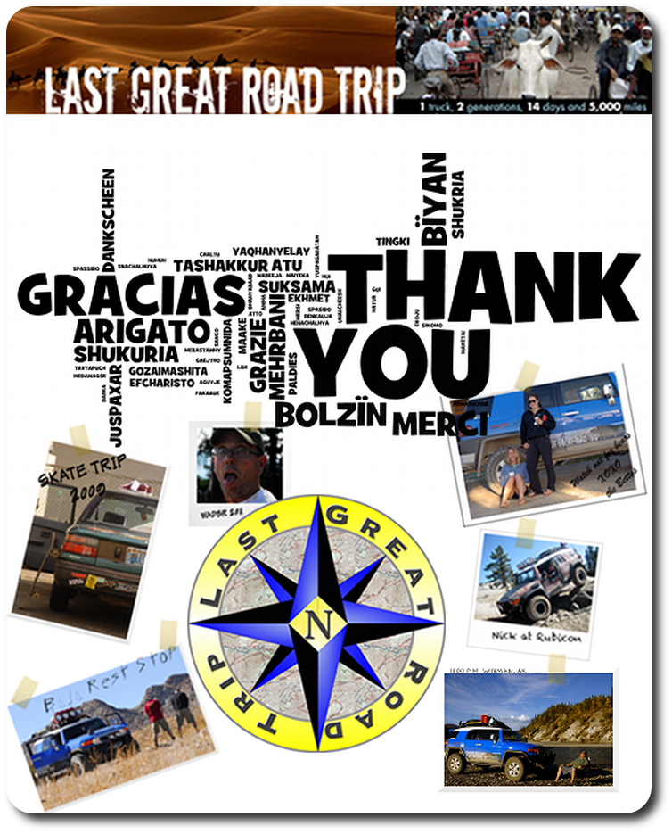 thank you for the off-road adventures
