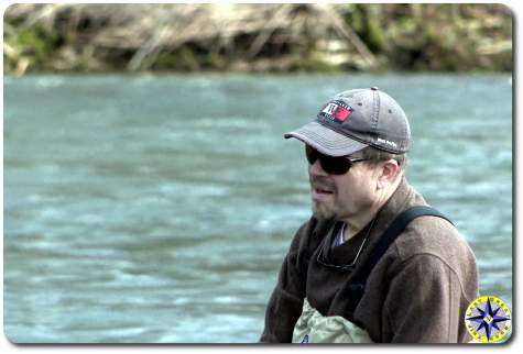 fisherman in river