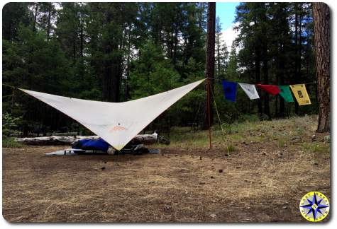 noha tarp camp shelter prayer flags