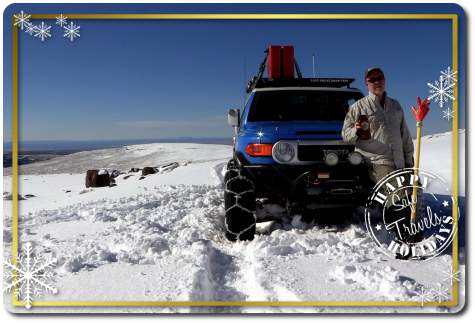 Happy Holidays fj cruiser snow