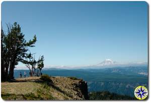 looking out over valley and mountain