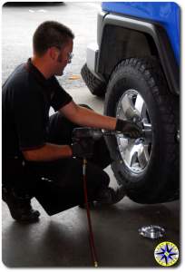 tightening lugnut on new tires
