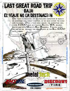 baja mexico off road adventure poster