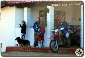 bikers in front of mikes sky rancho