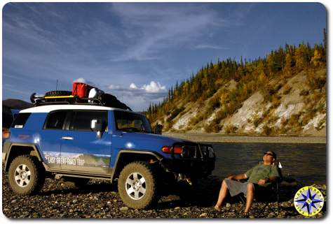 fj cruiser river wiseman alaska