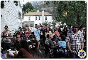 croud of people on a deck