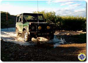 land rover d90 water crossing