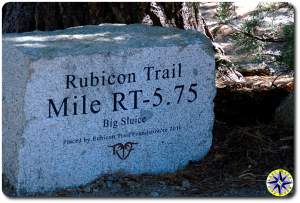 Rubicon trail marker