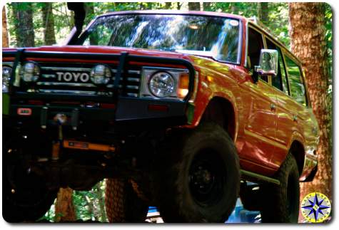 red toyota bj60