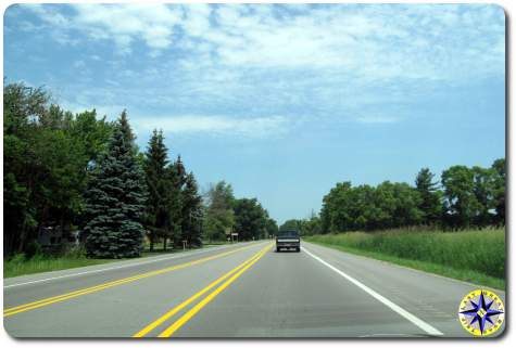 truck on m-53 highway